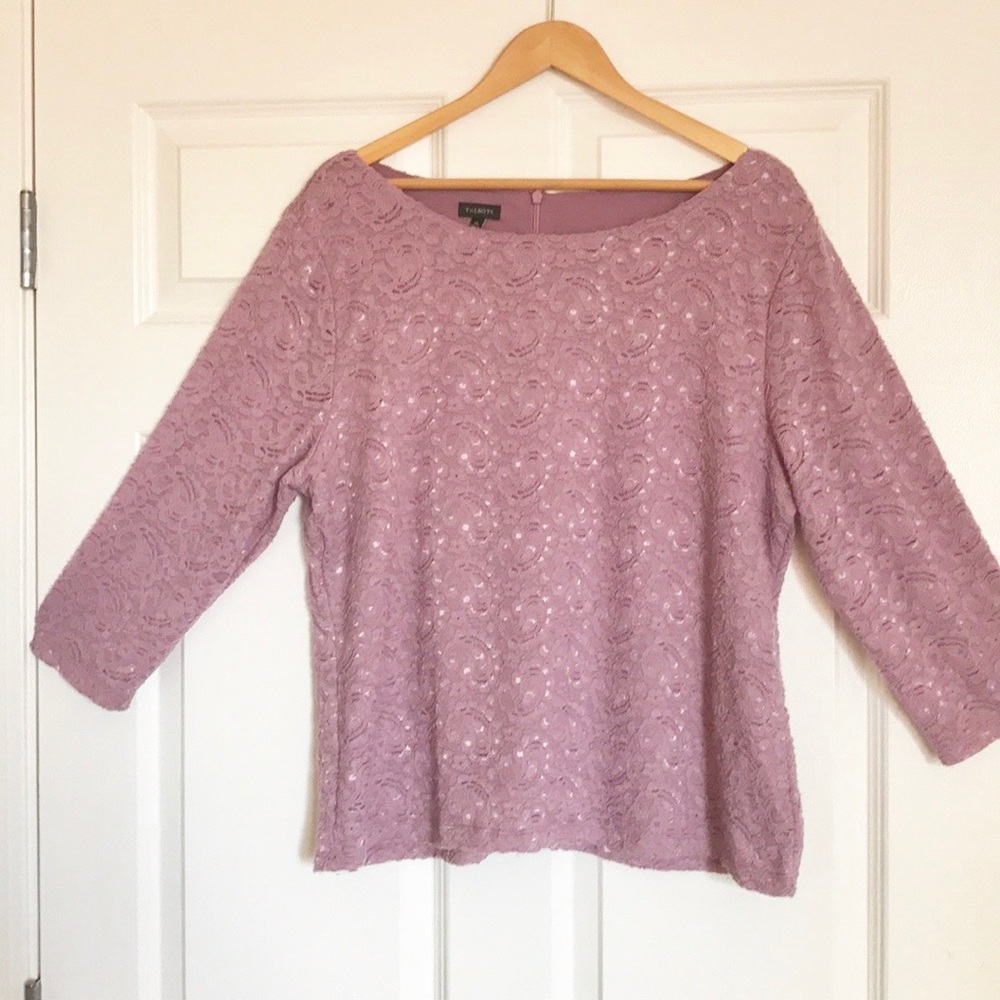 Talbots Lace 3/4 Sleeve Blouse